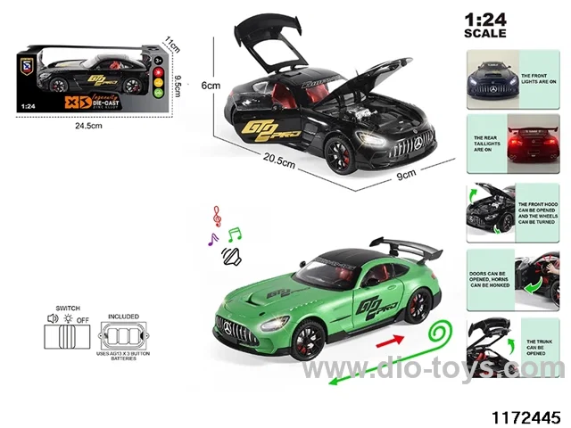 1:24 Alloy pull back car W L/M
