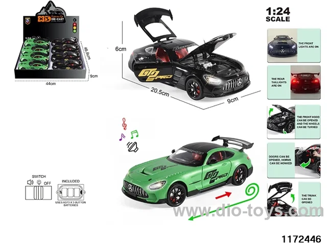 1:24 Alloy pull back car W L/M