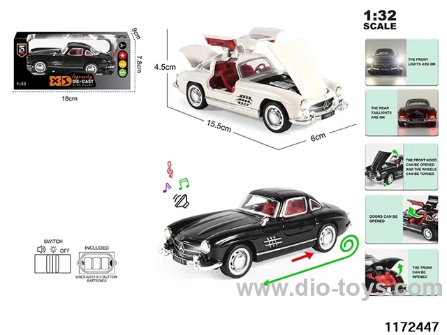 1:32 Alloy pull back car W L/M