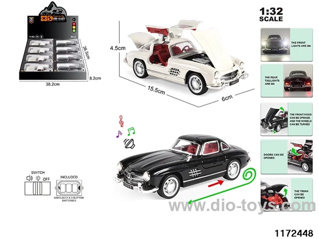 1:32 Alloy pull back car W L/M