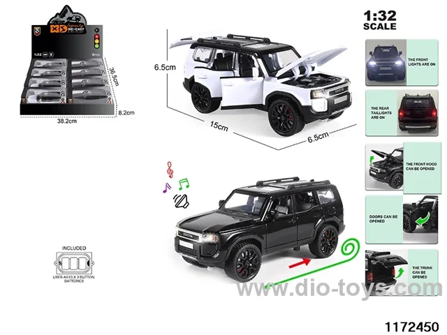 1:32 Alloy pull back car W L/M
