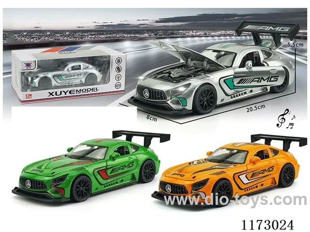 1:24 pull back alloy car 1PCS W L/M (openable door)