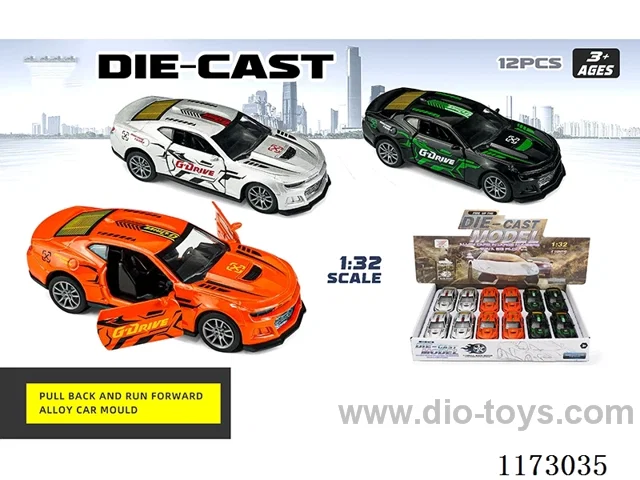 1:32 pull back alloy car 12PCS (openable door)