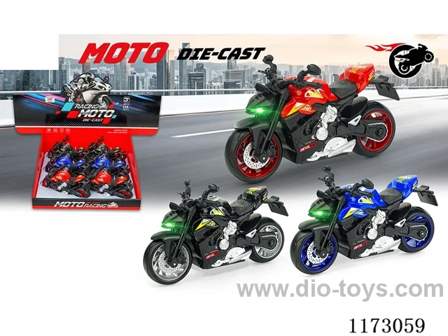 1:12 pull back alloy car 6PCS W L/M