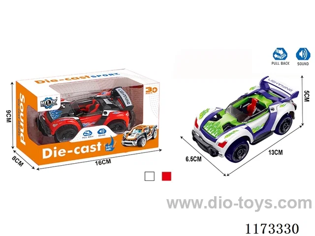 pull back alloy car with sound（3*AG3 included）