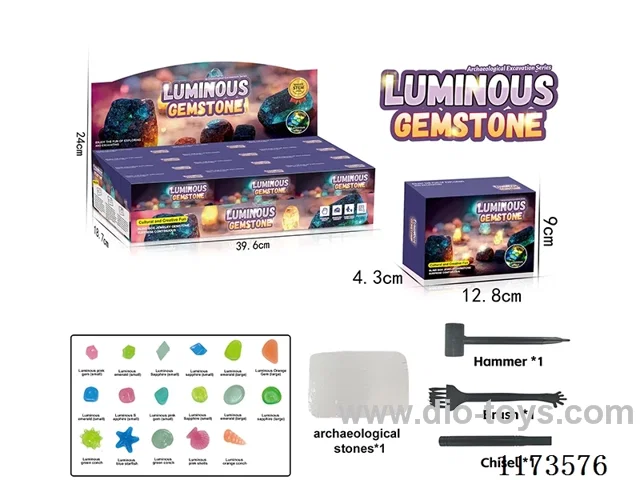 Archaeological Luminous Gemstones (12 Large Boxes)