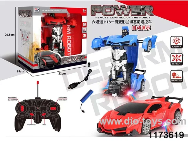 1:18 6ch rc deformation car with light included battery