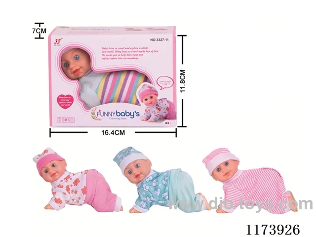 6.5 inch electric crawling doll with sound (CPC)