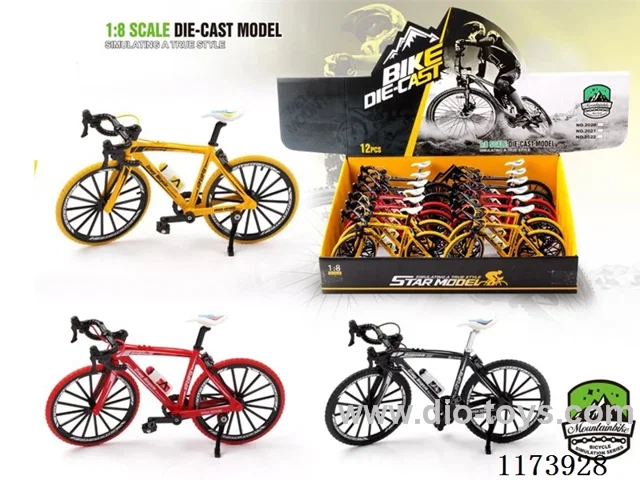 1:8 Alloy Bicycle, 3 colors mixed, 12pcs/display box, 12boxes/ctn
