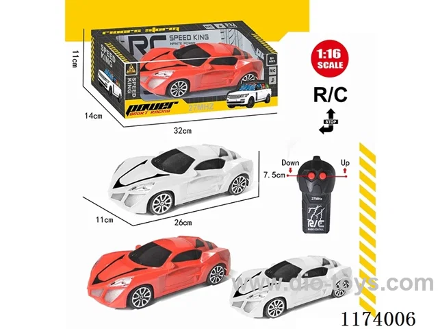 1:16 2ch rc car not included battery 2colors mixed