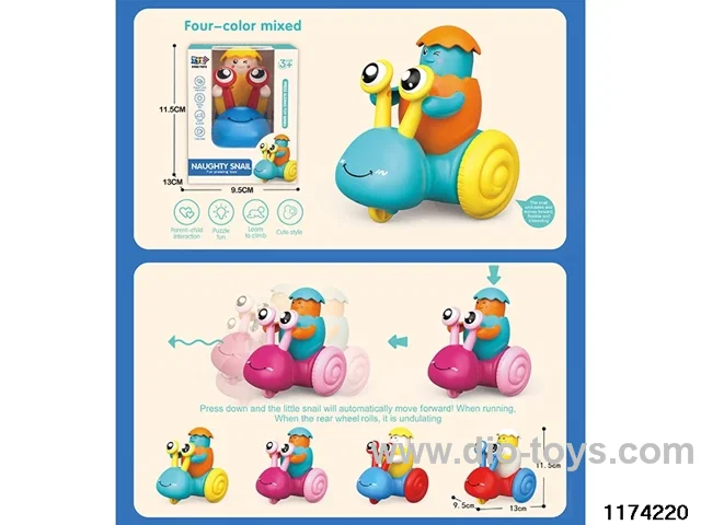 Pressing Cartoon Snail