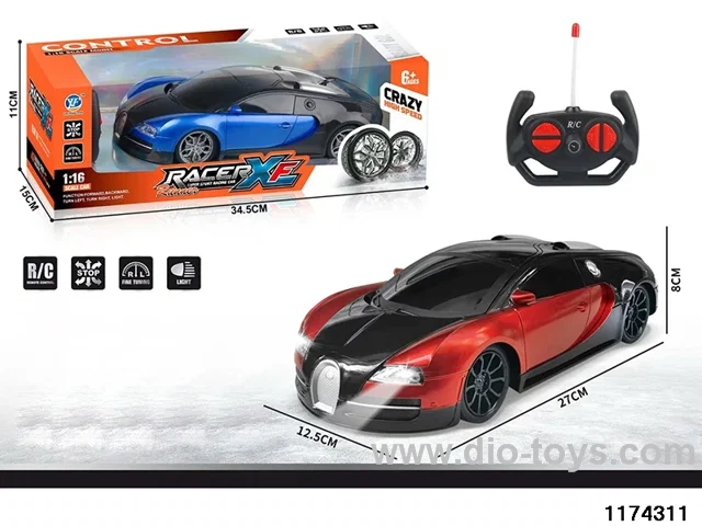 1：16 4ch RC car with forward lights not included battery