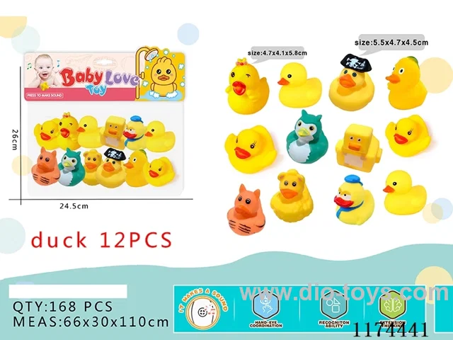 Vinyl BB Barking 12 Animal Duck Toys Cartoon Duck Toys