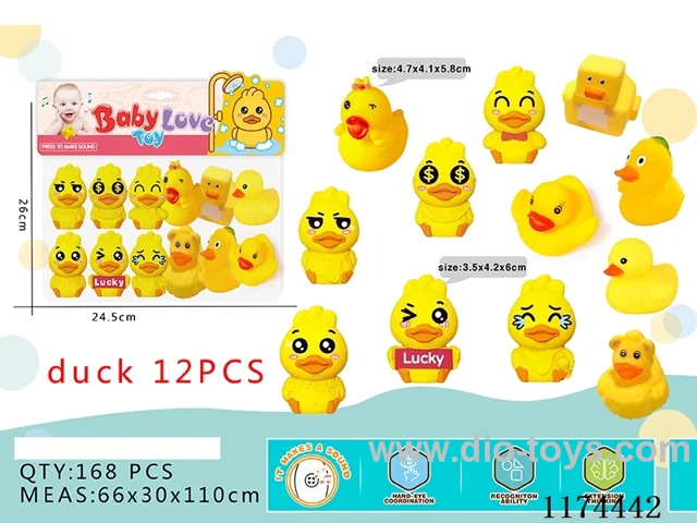 Vinyl BB Barking 12 Animal Duck Toys Cartoon Duck Toys