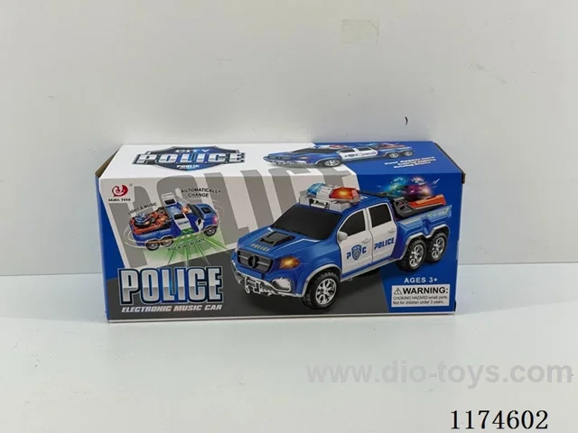 Electric Lighted Musical Police Car
