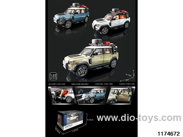 1:22 Pull Back Alloy Car
