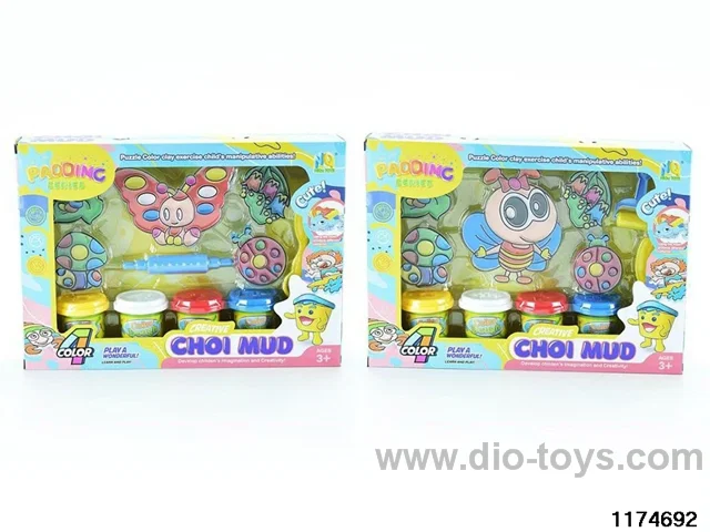 Colorful clay toys