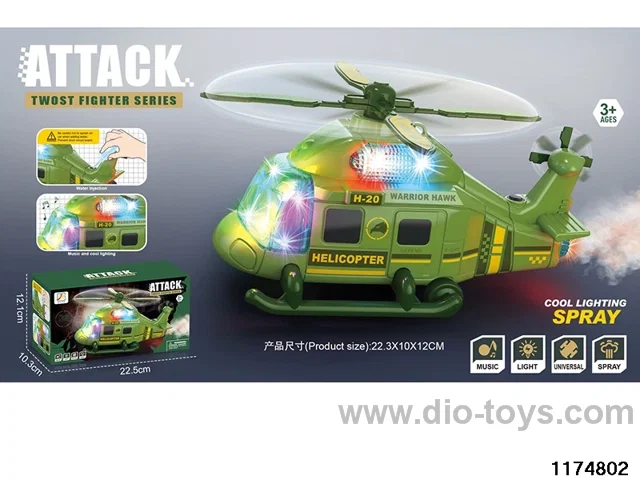 Electric universal lighted musical helicopter