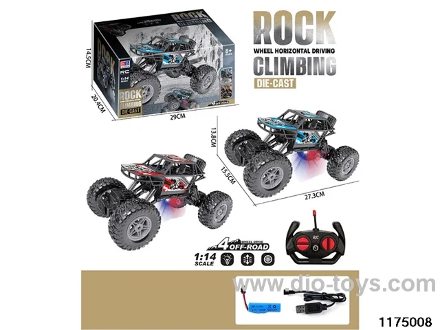 1:14 4ch Alloy Climbing Car included battery