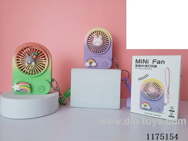 Rainbow handheld keychain fan (2 colors) 500 mAh