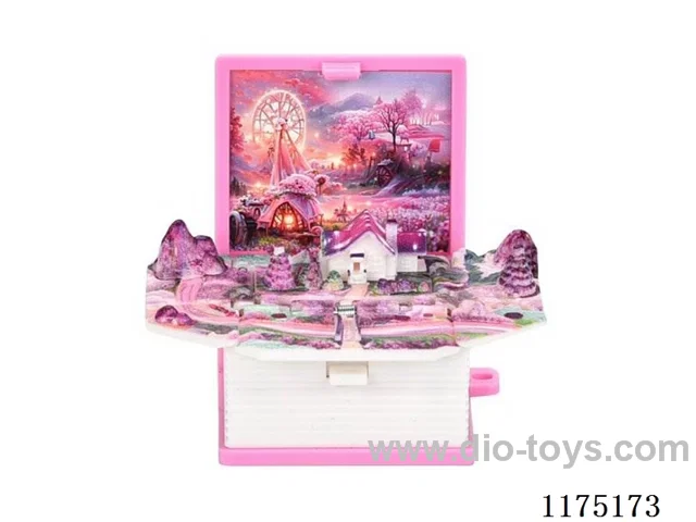 3D three-dimensional folding book keychain