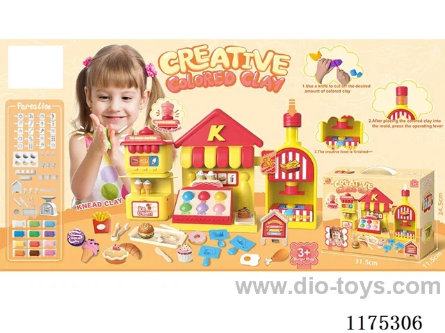 Colorful Clay Burger Shop