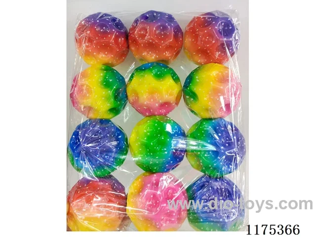 12PCS 6.3cm Solid PU Balls with Lights