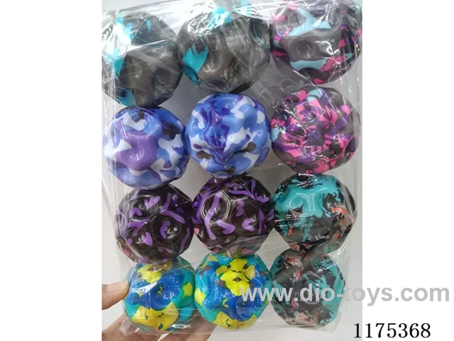 12PCS 6.3cm Solid PU Balls with Lights