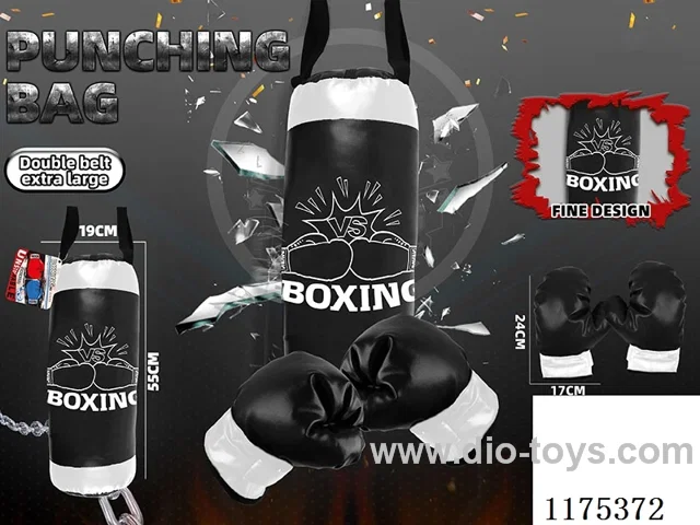 Boxing bag with two straps (XXL size) -boxing black