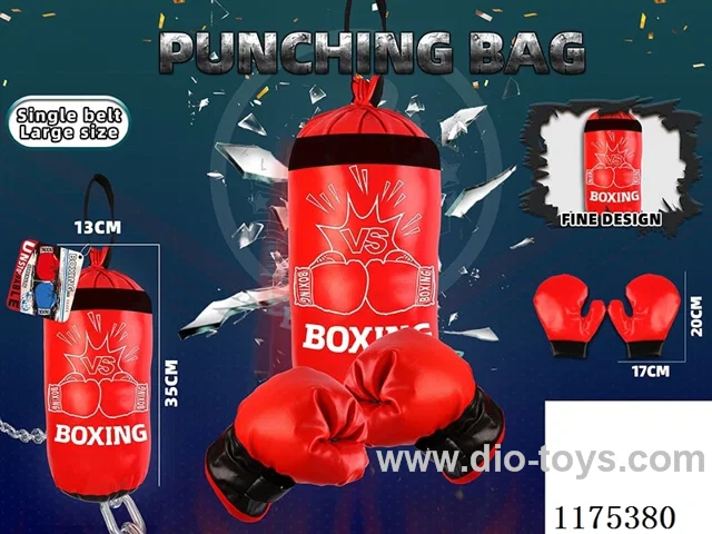 Boxing bag with one strap (size L) -boxing red
