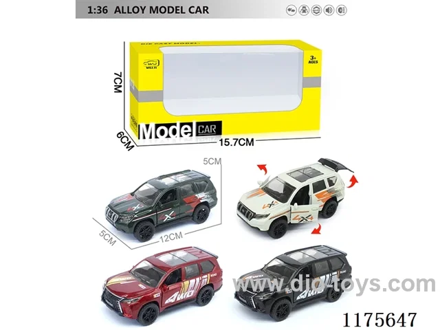 1:36 Alloy pull back car with open door 2 models 4 colors mixed (W L/M, included 3*AG13)