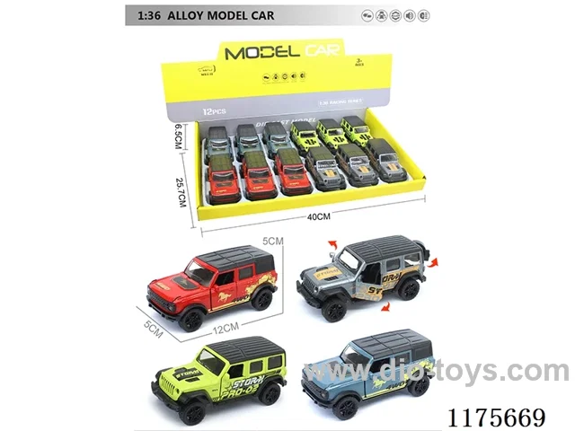 1:36-12PCS Alloy pull back cart with door openable 2 models 4 colors mixed (W L/M, included 3*AG13)