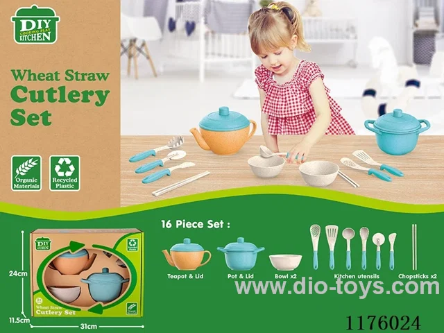 Straw dinnerware 16PCS
