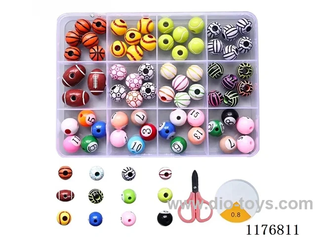 DIY Jewelry Set(Basketball Rugby Billiards + Scissors thread (12 grids))