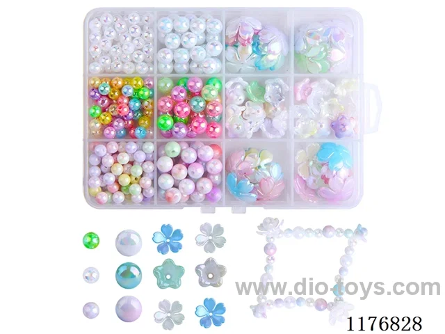 DIY Jewelry Set(6/8cm Pearl + Beads + thread (12 grids))