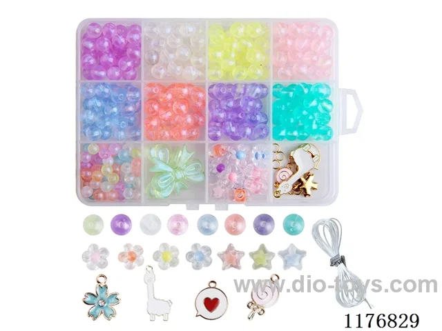 DIY Jewelry Set(6/8cm Pearl + Beads + Pendant + thread (12 grids))