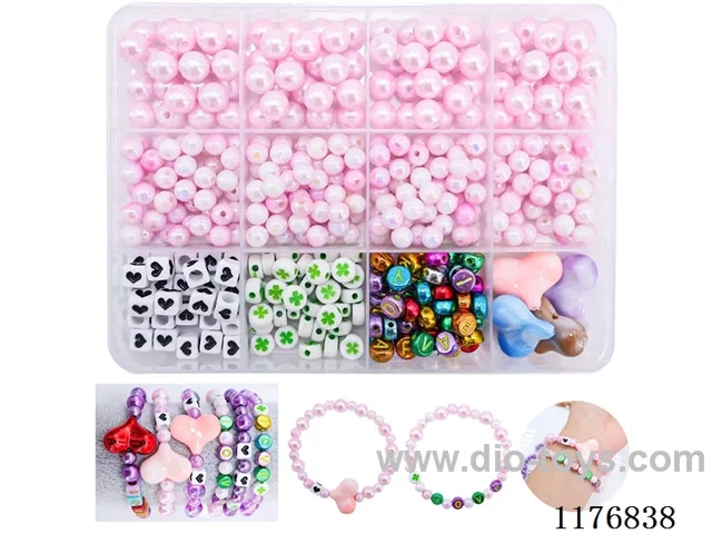 DIY Jewelry Set(6/8 mm Pearl + Letter bead + thread (12 grids))