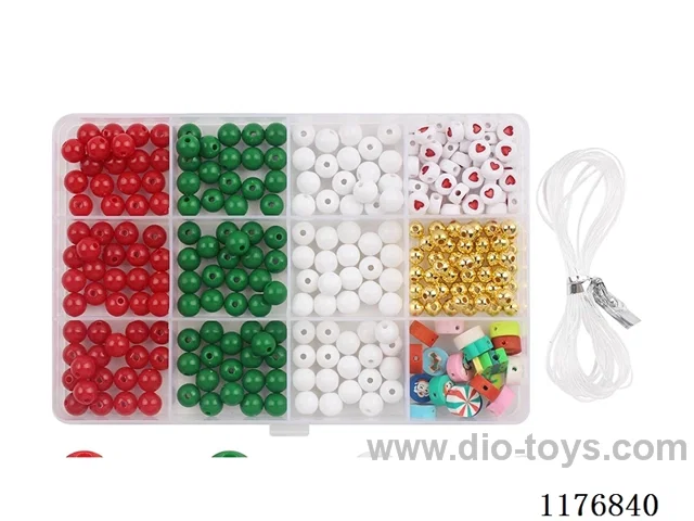 DIY Jewelry Set(8 cm round bead +6 cm gold bead + polymer clay + Love heart + Thread (12 grids))