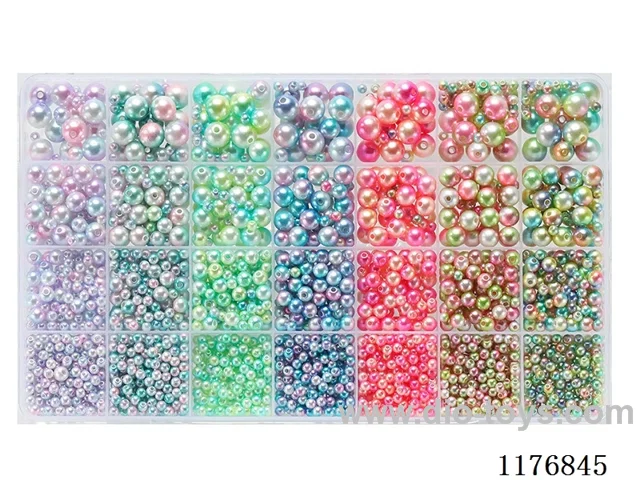 DIY Jewelry Set(4/6/8/10 mm Pearl + Thread (28 grids))