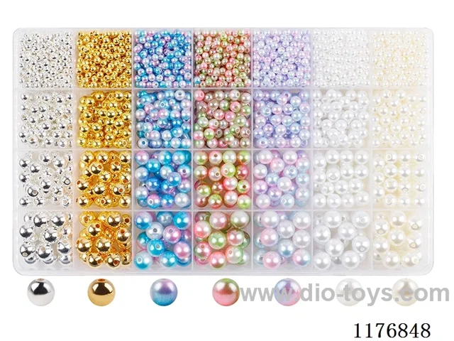 DIY Jewelry Set(4/6/8/10 mm Pearl + Thread (28 grids))