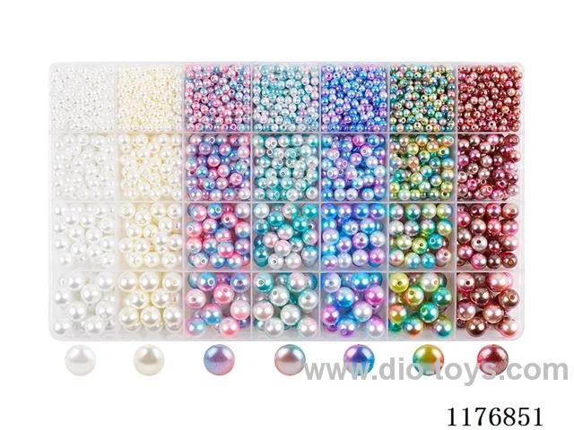 DIY Jewelry Set(4/6/8/10 mm Pearl + Thread (28 grids))