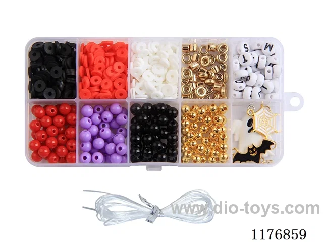 DIY Jewelry Set(6cm round bead Gold bead + polymer clay + letter bead + bead + Pendant + thread (10 grids))