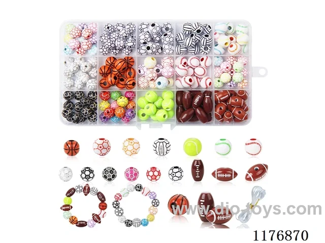 DIY Jewelry Set(Ball beads + thread (15 cells))