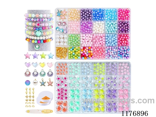DIY Jewelry Set(6cm pearl + Pearl in pearl + Pendant + scissors thread wrapped buckle Lobster buckle (2*24 squares))