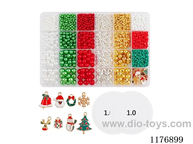 DIY Jewelry Set(4/6/8/10cm Pearl Gold and Silver beads + 4cm beads + Pendant + thread (24 grids))