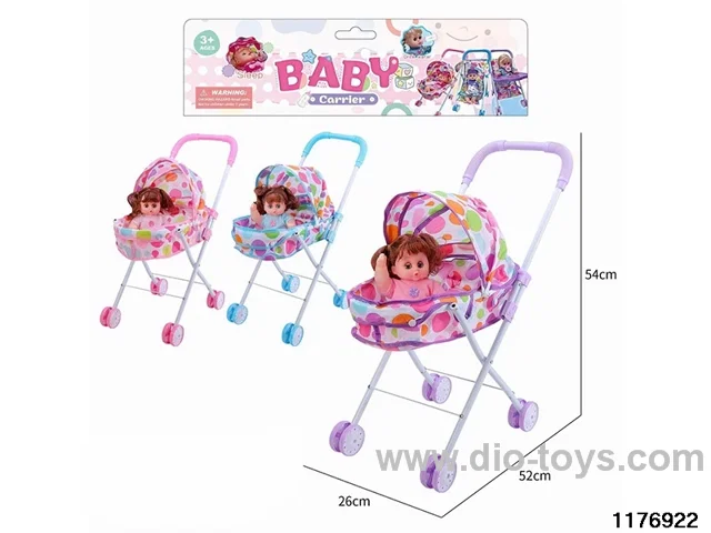 12 inch doll with stroller