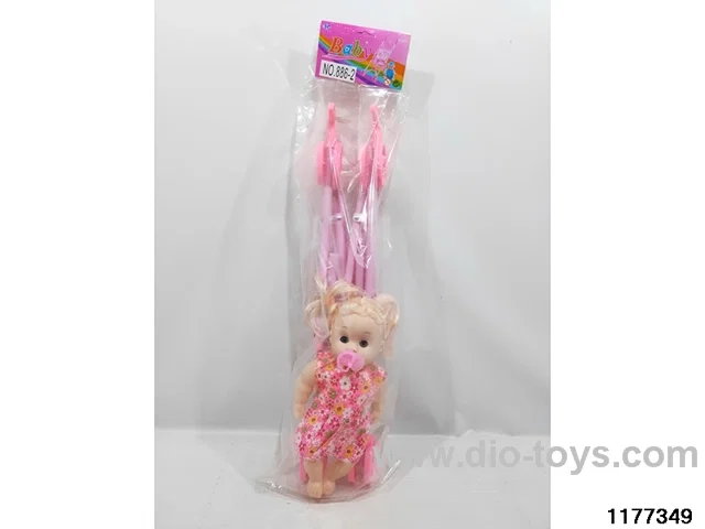 Plastic car +doll with IC included battery
