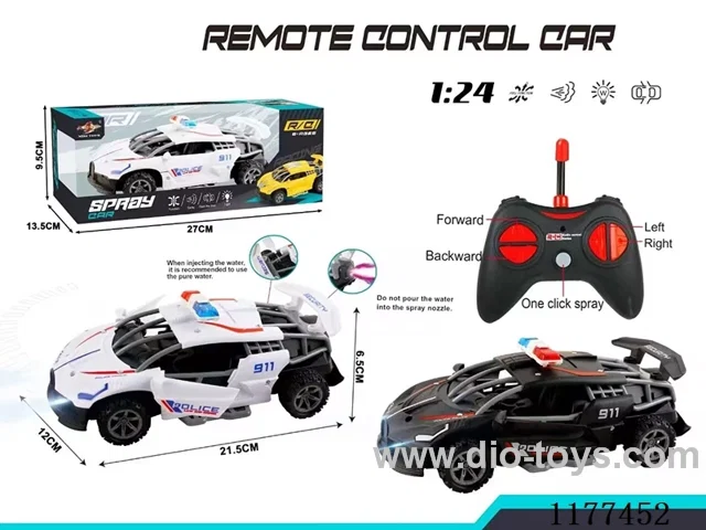 1：24 27MHZ rc car with spray not included battery