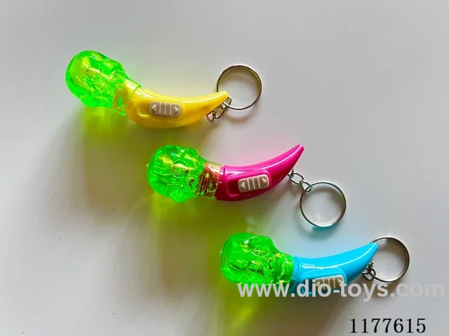 Keyclasp ghost tooth blue red double flashing light