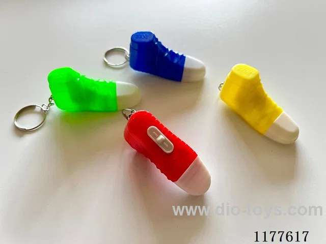 Key link shoe shape blue red double flashing light